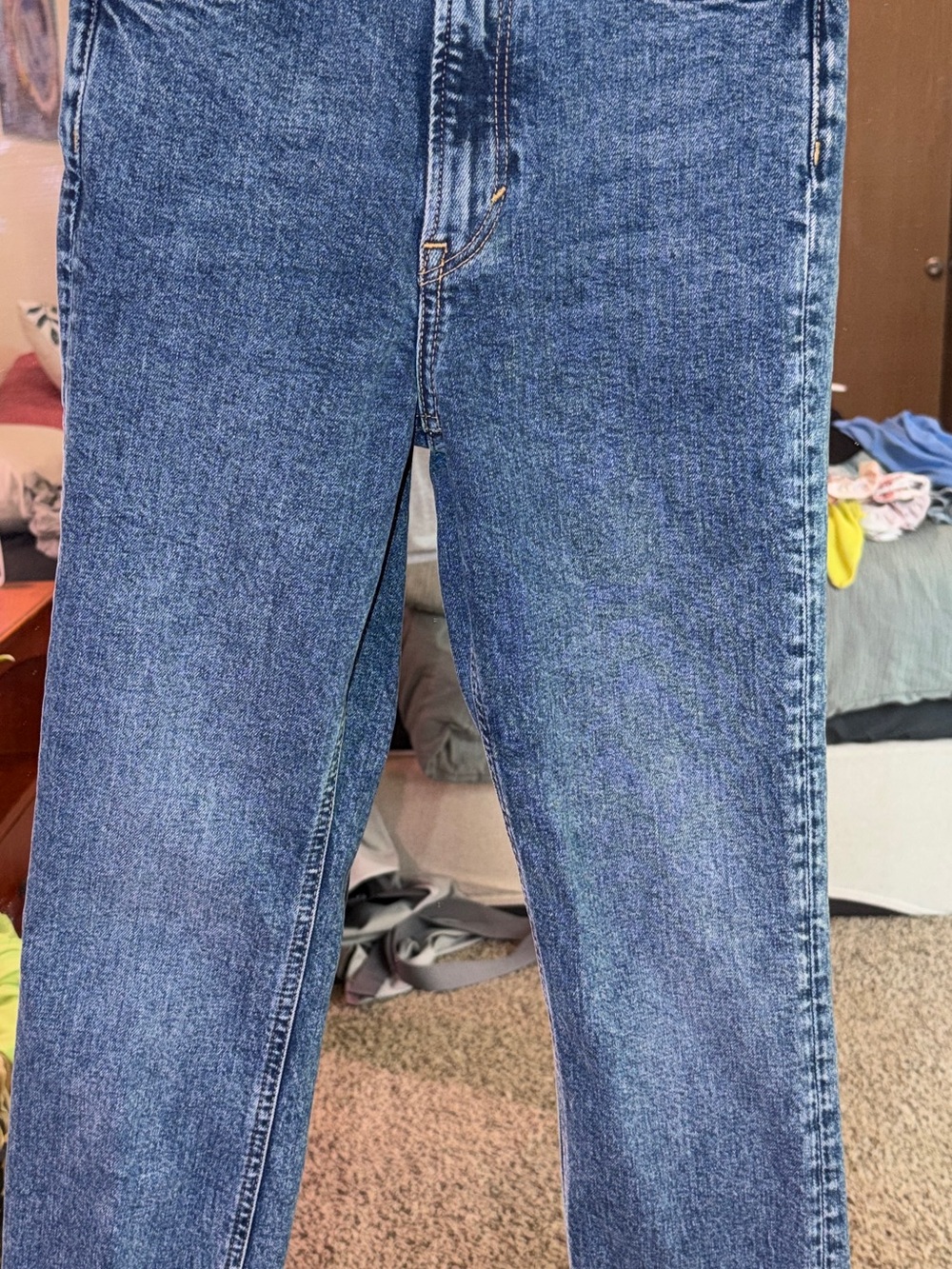 H&M Dark Blue Straight-Leg Women's Jeans
